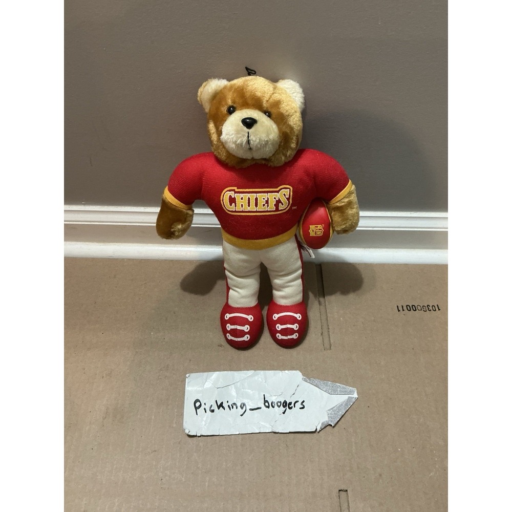 KANSAS CITY CHIEFS PLUSH BROWN BEAR VINTAGE 1993